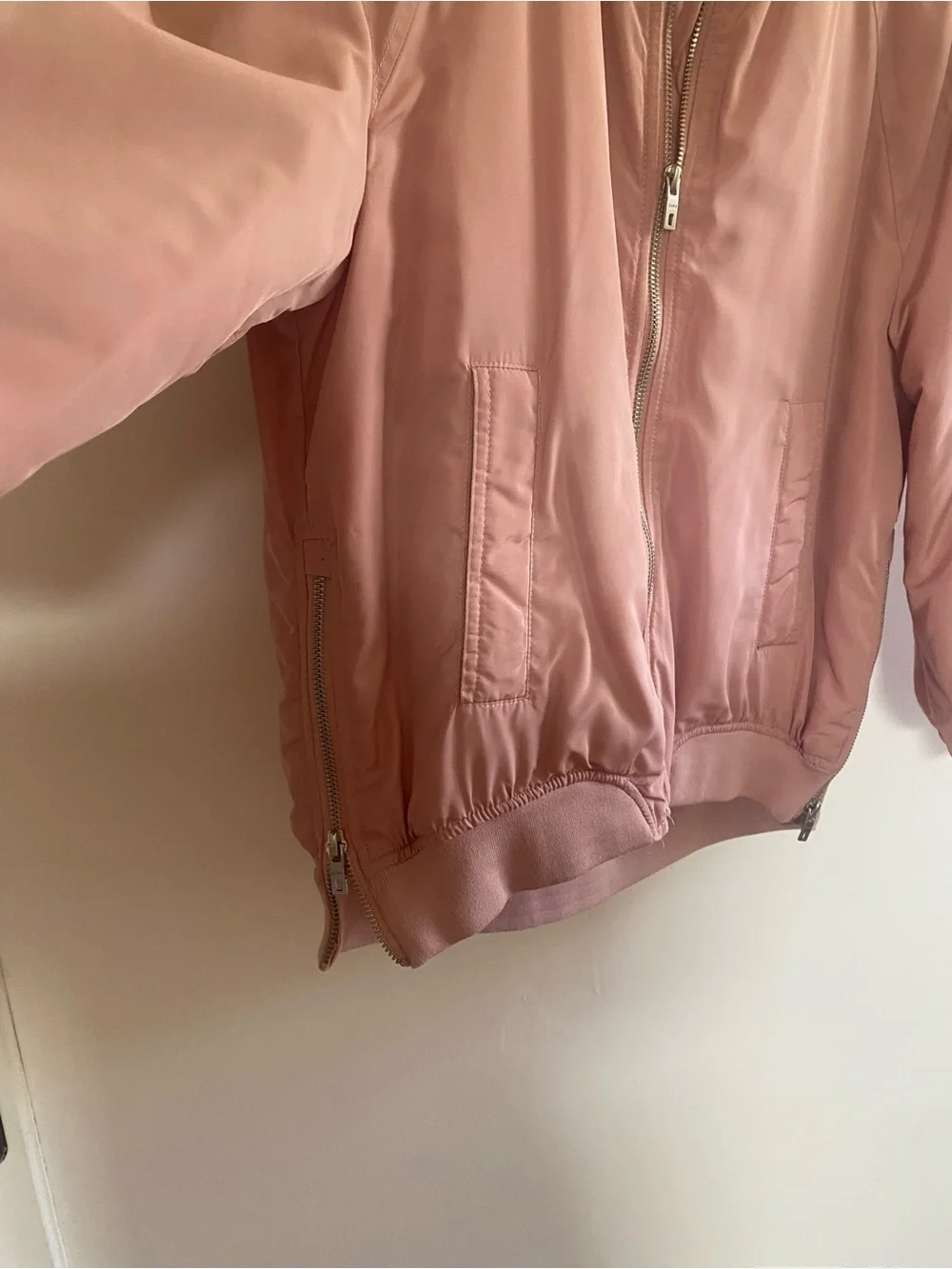 Zara Kids Dusty Pink Puffer Bomber Jacket
